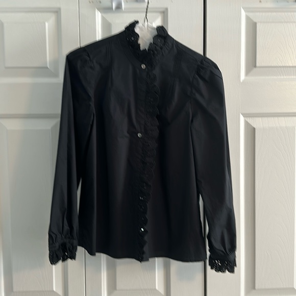 NWOT Amiens Joie Black Button Down Shirt - XS - Picture 2 of 3